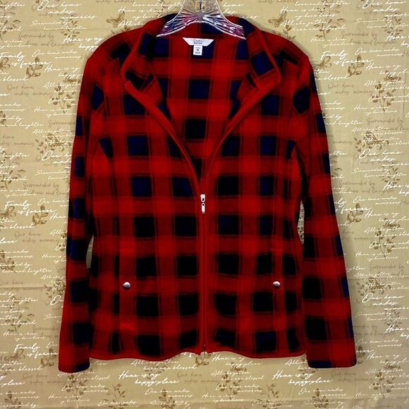 Zippered flannel jacket by Croft and Barrow - Picture 1 of 3